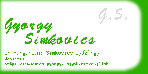 gyorgy simkovics business card
